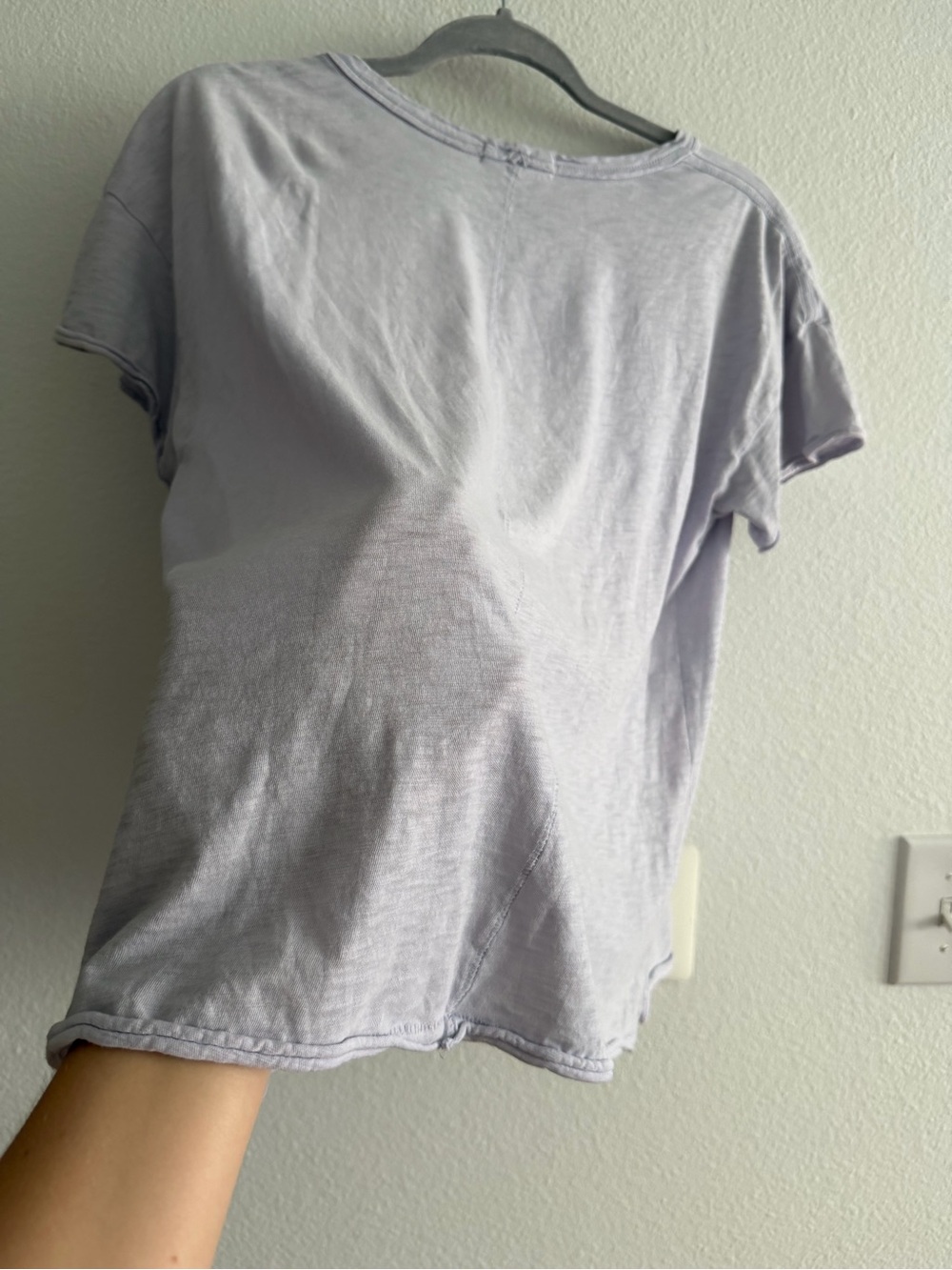 Rag & Bone Lavender Pocket Tee - Women's Casual Short Sleeve Top - Picture 4 of 4